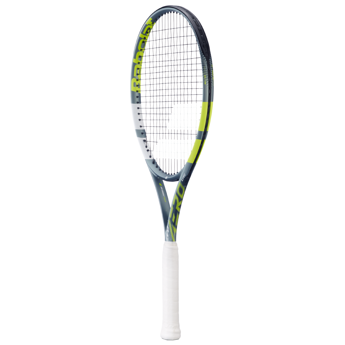 Babolat Evo Aero Lite 2026 Tennis Racket Strung - Grey/Yellow Tennis Rackets Babolat