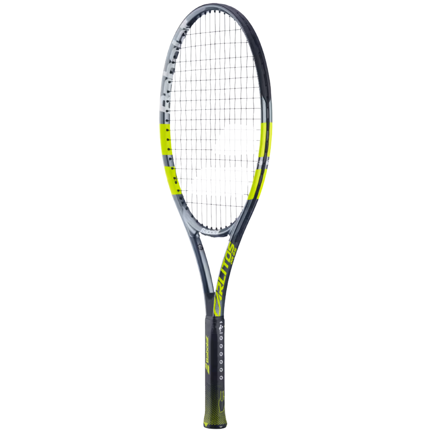 Babolat Carlitos Junior 25 2026 Badminton Racket Strung - Grey/Yellow Tennis Rackets Babolat
