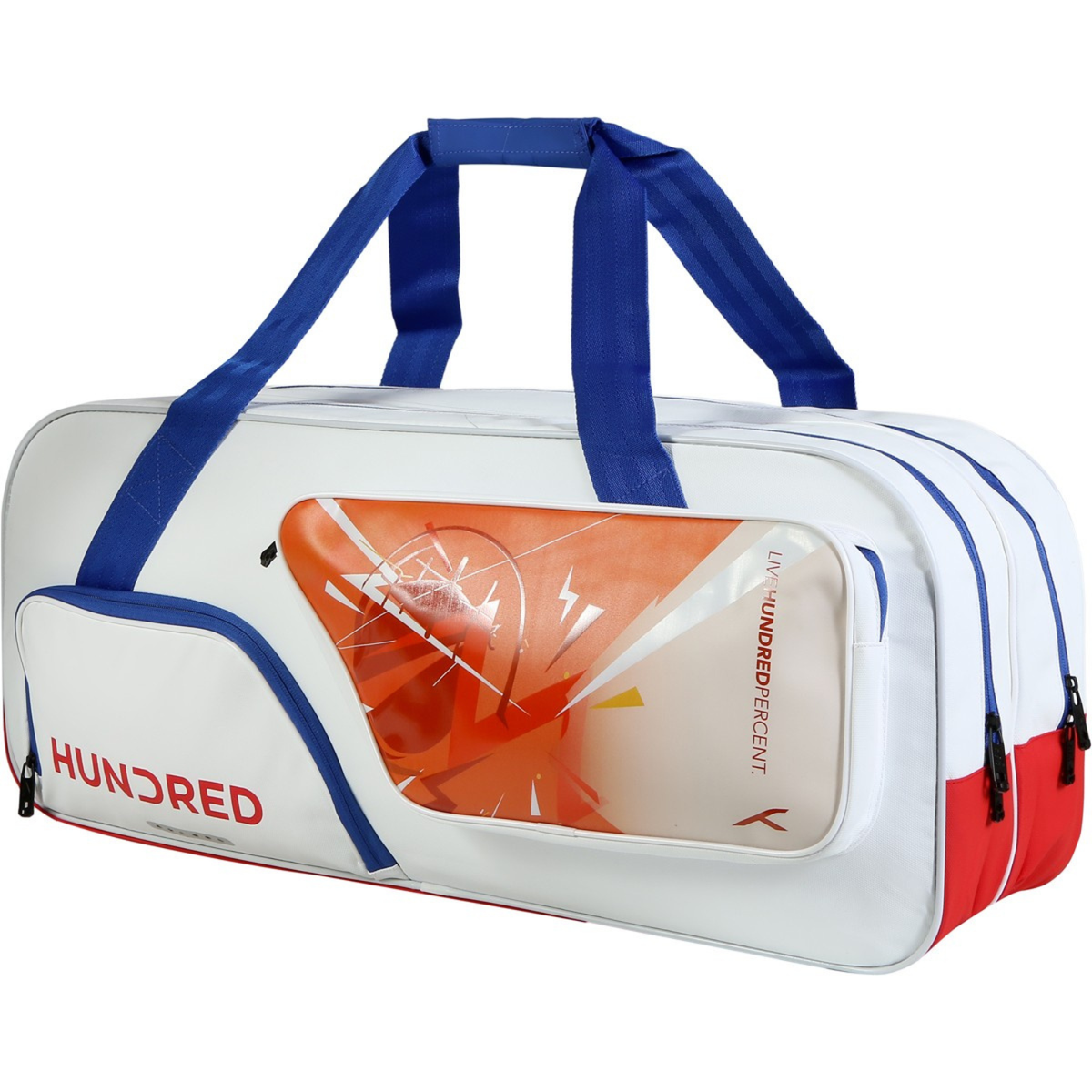 Hundred Monolith Kit 6-in-1 Racket Bag – White White Tournament Bag Luggage Hundred