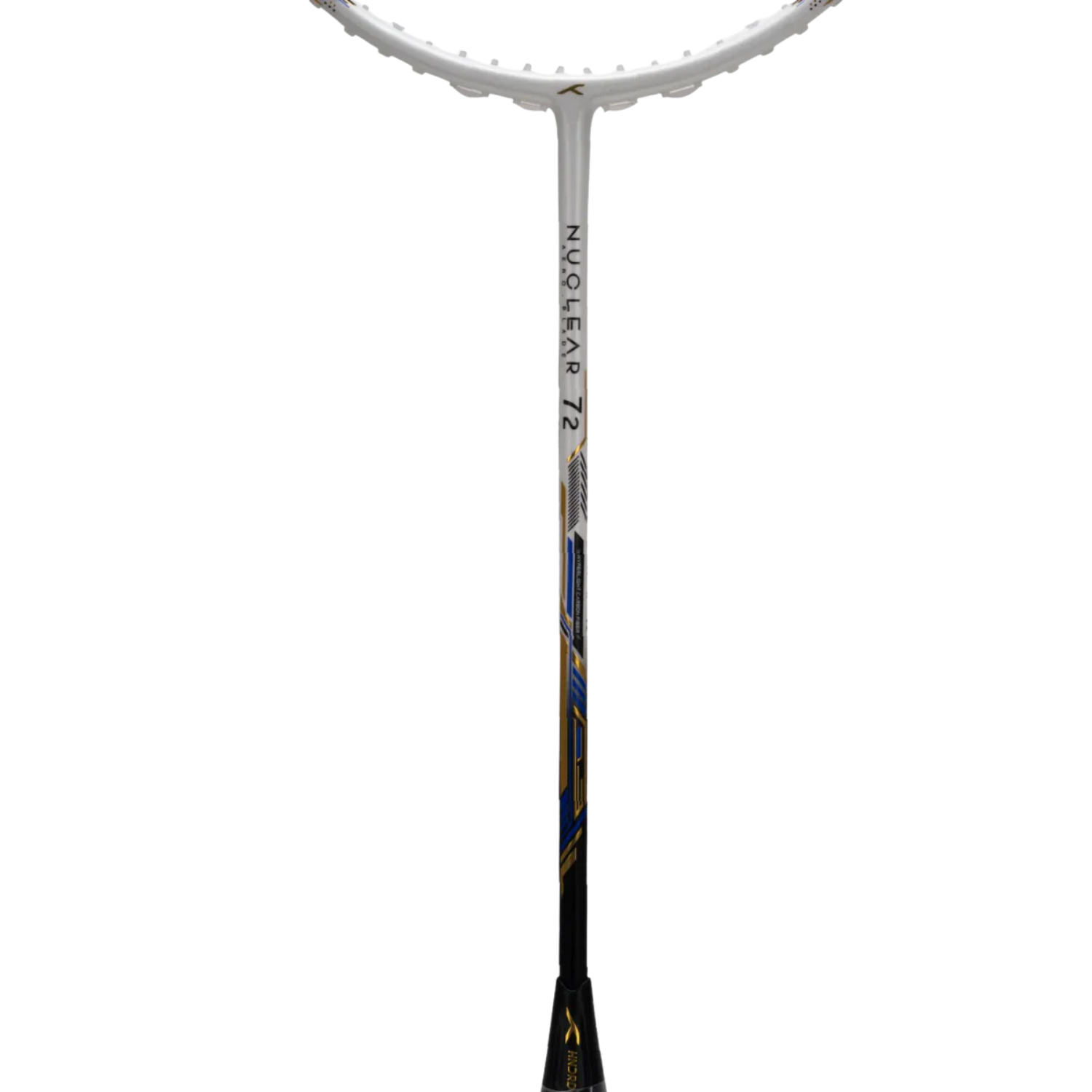 Hundred Nuclear 72 6U Badminton Racket - White/Black/Blue Badminton Rackets Hundred