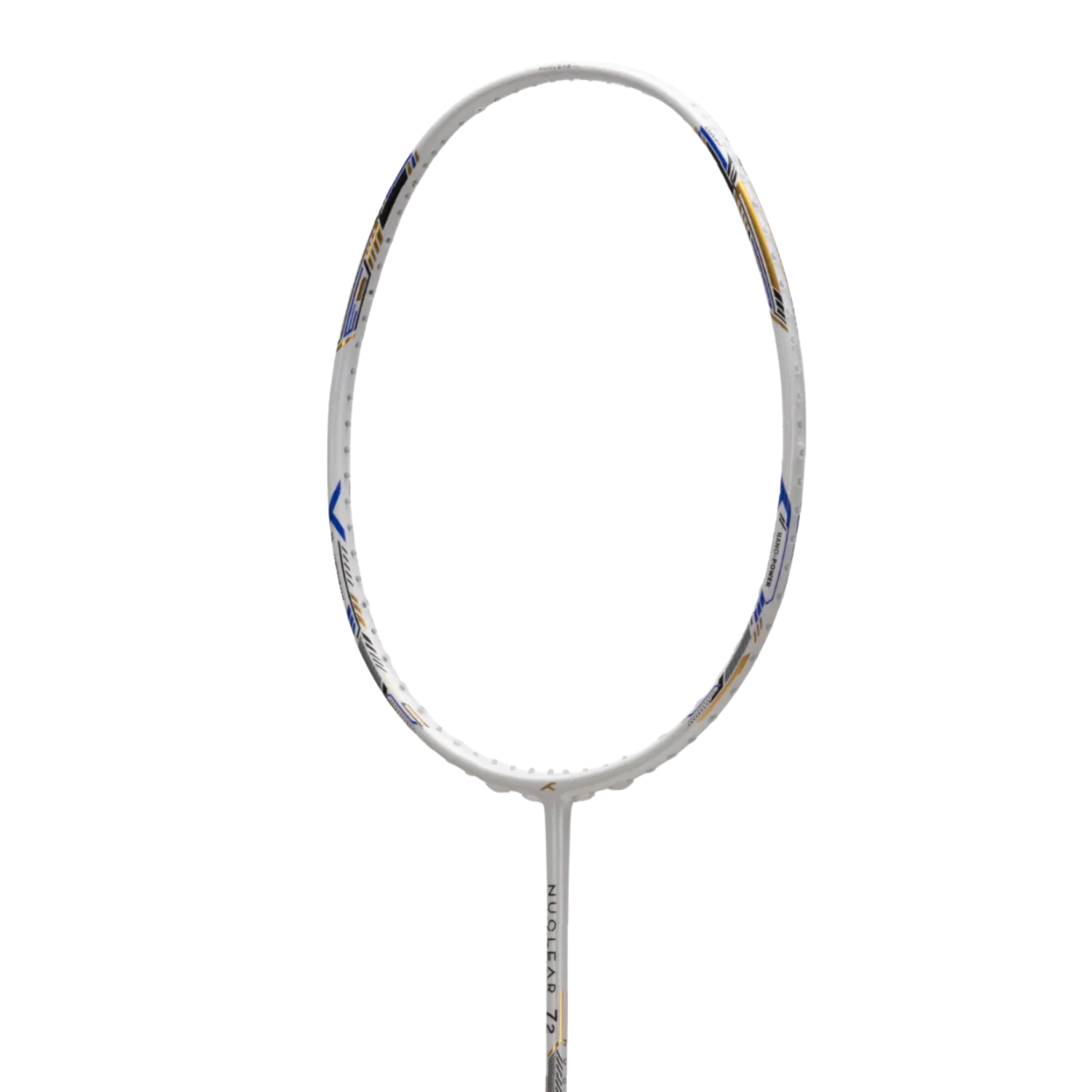 Hundred Nuclear 72 6U Badminton Racket - White/Black/Blue Badminton Rackets Hundred