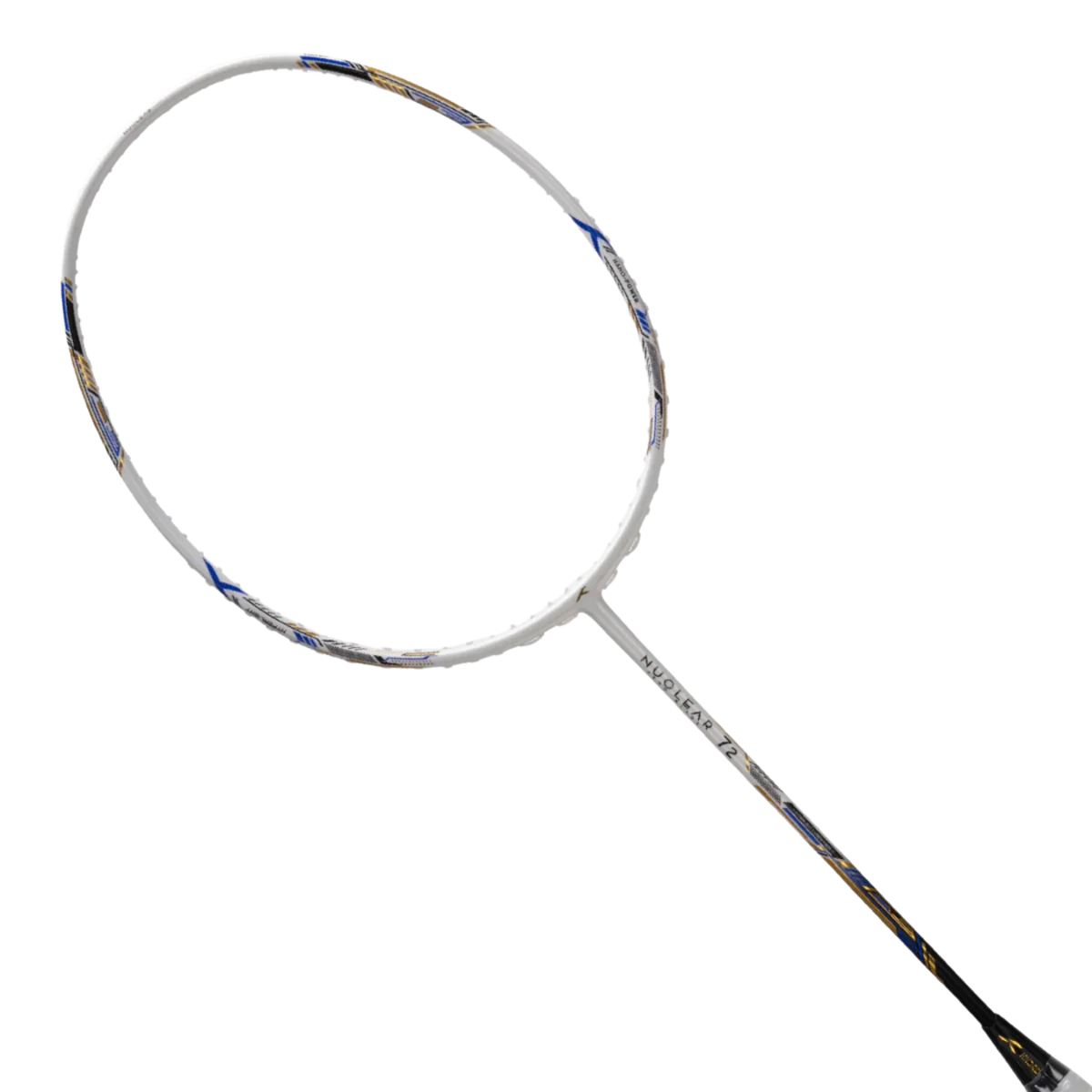 Hundred Nuclear 72 6U Badminton Racket - White/Black/Blue White Black Blue 6U6 Badminton Rackets Hundred