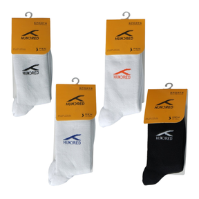 Hundred Quarter Socks - White/Orange Clothing Hundred