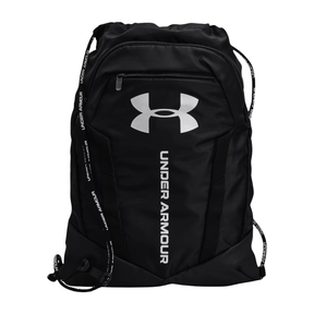 UA Undeniable Sackpack 1369220 Black Metallic Silver Backpack Under Armour