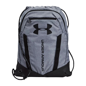 UA Undeniable Sackpack 1369220 Pitch Gray Medium Heather Black Backpack Under Armour