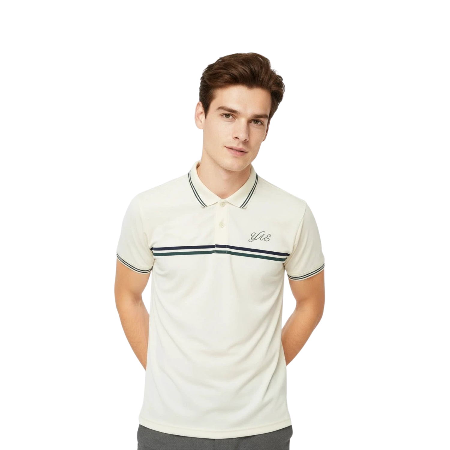 Yonex All England 1899 S/S Polo Shirt 26 - Cream Clothing Yonex