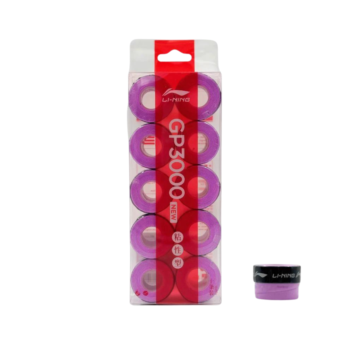 Li-Ning GP3000 Grips -10 Pieces -Purple Jasmine Purple One Size Grips Li-Ning