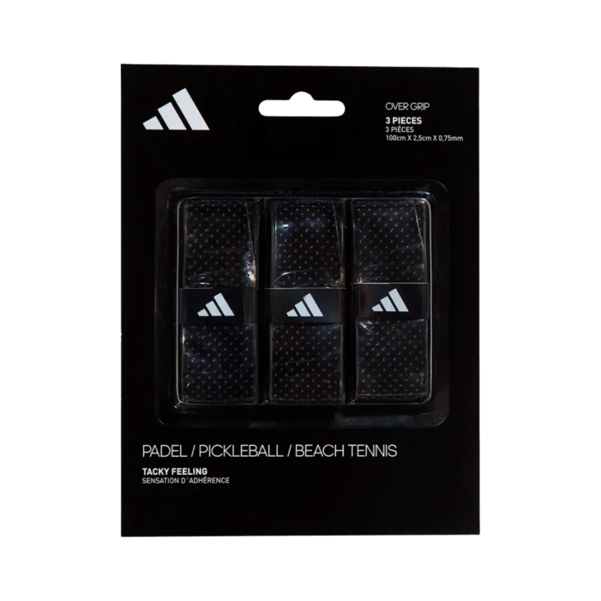 Adidas Padel Overgrip Set 3 Pack - Black Black 3 Pack Accessories Adidas