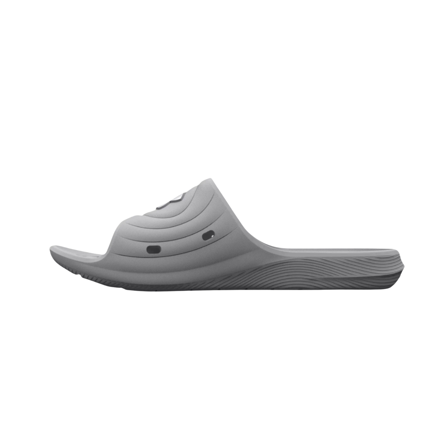 UA Womens Locker IV Slides 3027013 Mod Gray White Slides Under Armour