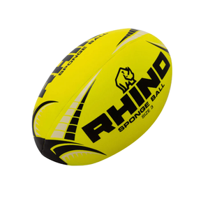 Rhino Sponge Rugby Ball Yellow One Size Rugby Ball Rhino
