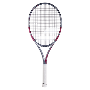 Babolat Boost Aero Pink 2026 Strung Tennis Racket - Grey/Pink Grey Pink Tennis Rackets Babolat