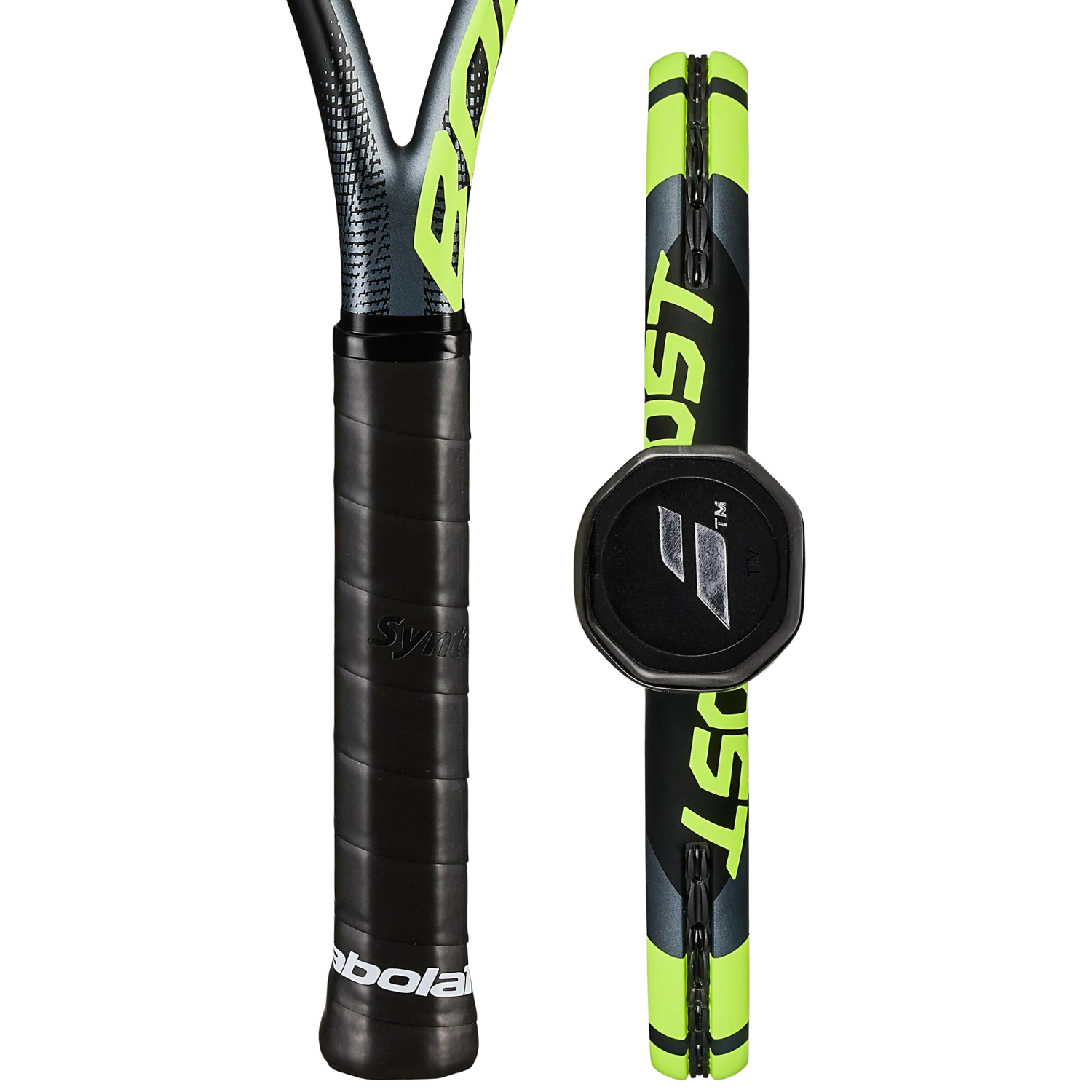 Babolat Boost Aero 2026 Strung Tennis Racket - Grey/Yellow Tennis Rackets Babolat