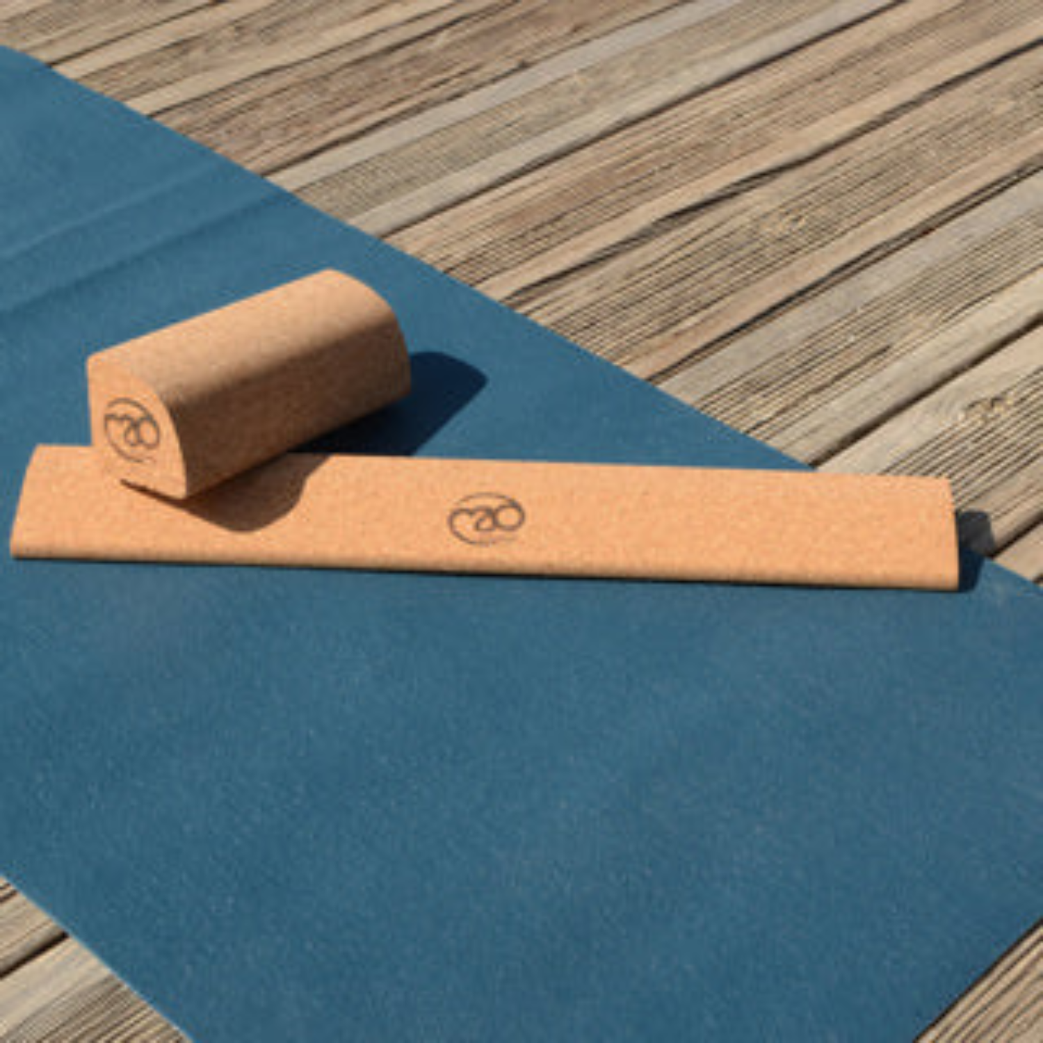 Fitness Mad Cork Yoga Wedge Block - Cork Brown Exercise & Fitness Fitness Mad