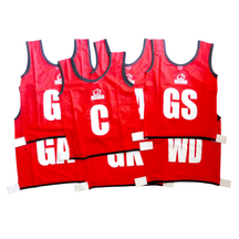 Rhino Netball Bib Set Red Netball Bibs Rhino