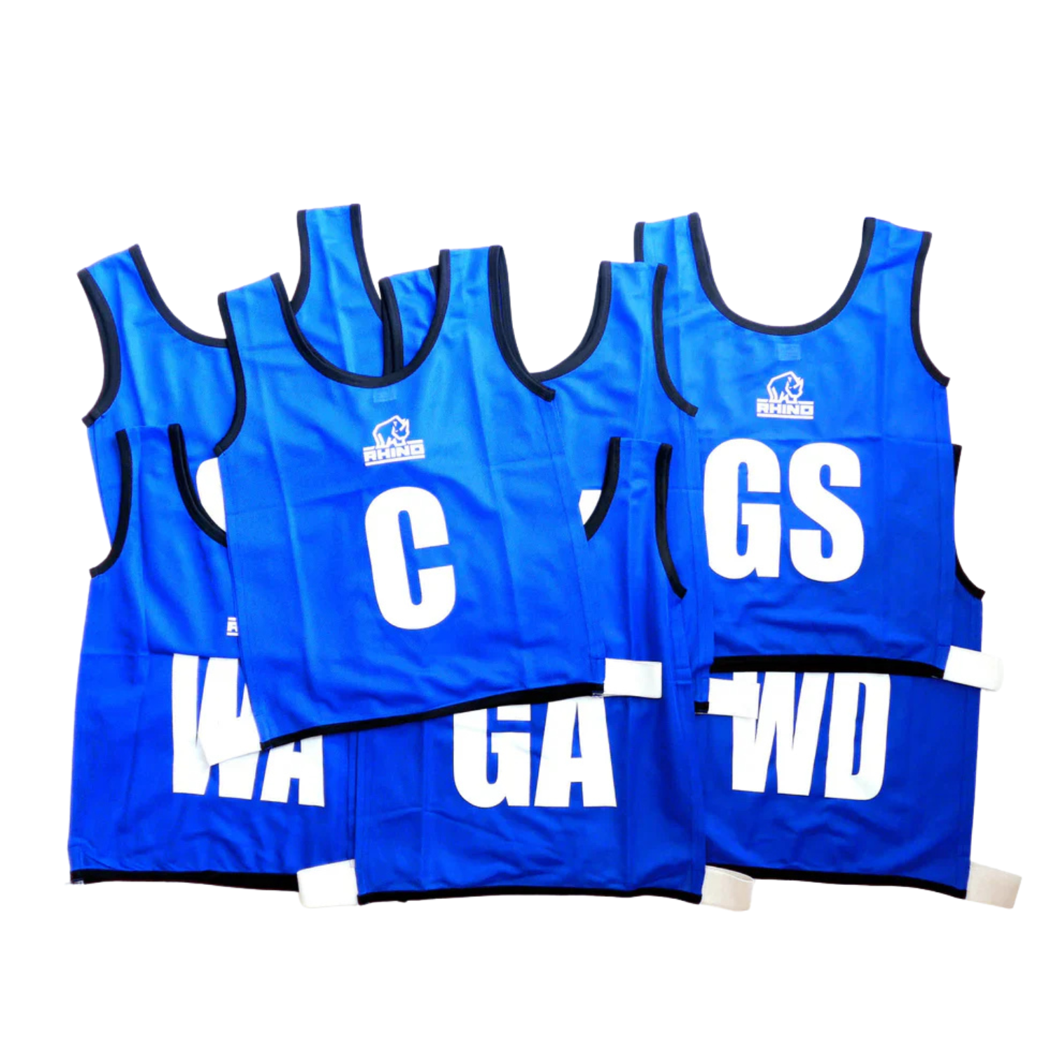 Rhino Netball Bib Set Blue Netball Bibs Rhino