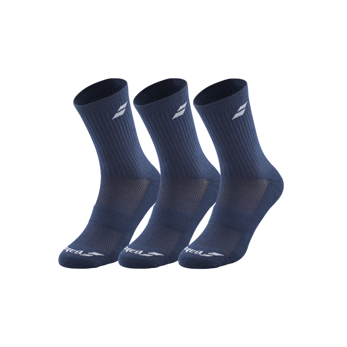 Babolat Long Socks 3 Pair Pack (Unisex) - Blue White Estate Blue Clothing Babolat