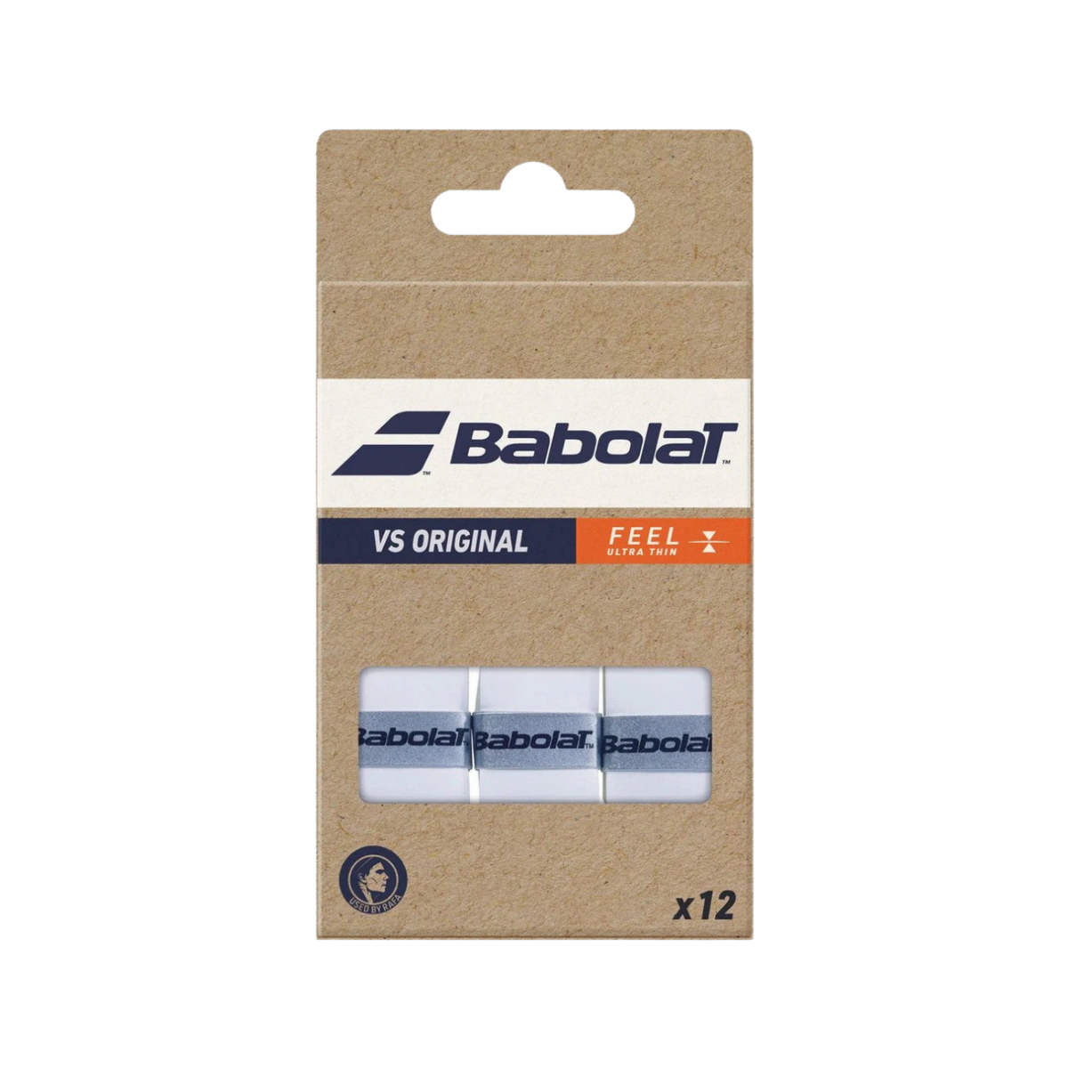Babolat VS Original Overgrip (12 Pcs) - White White 12 Pcs Accessories Babolat