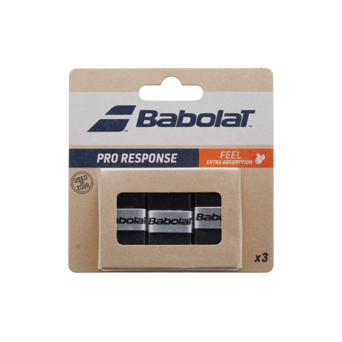 Babolat Pro Response Overgrip (3 Pcs) Black 3 Pcs Accessories Babolat