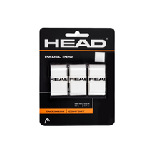 Head Padel Pro Overgrip (Pack of 3) - White White 3 Pack Grips Head