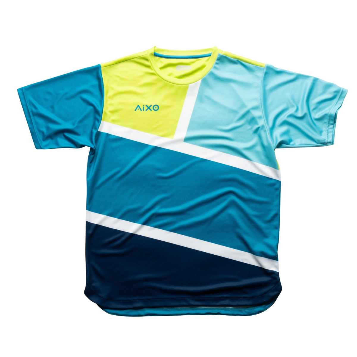 Aixo Court Mens T Shirt Graphite TEAL T Shirt Aixo