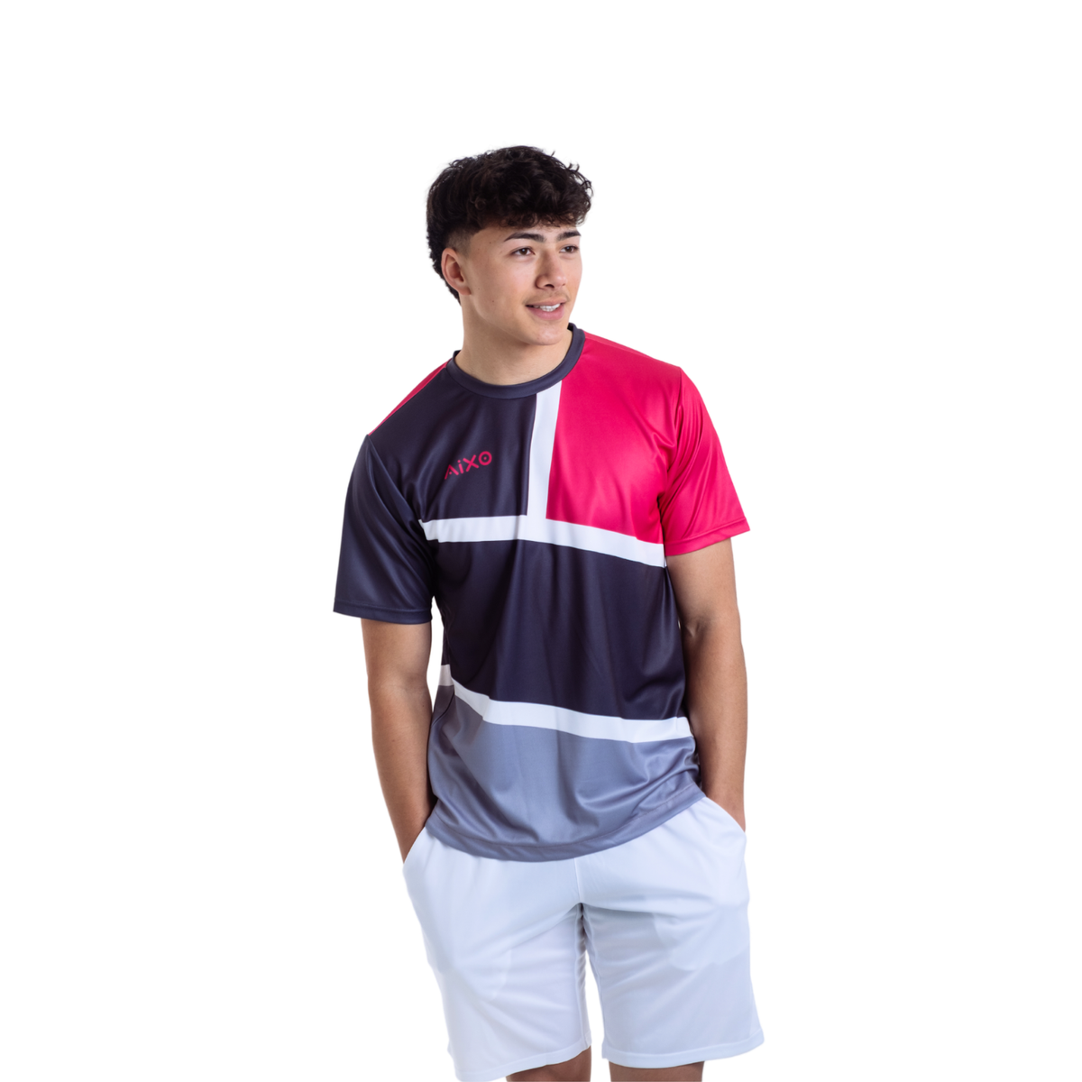 Aixo Court Mens T Shirt Graphite T Shirt Aixo