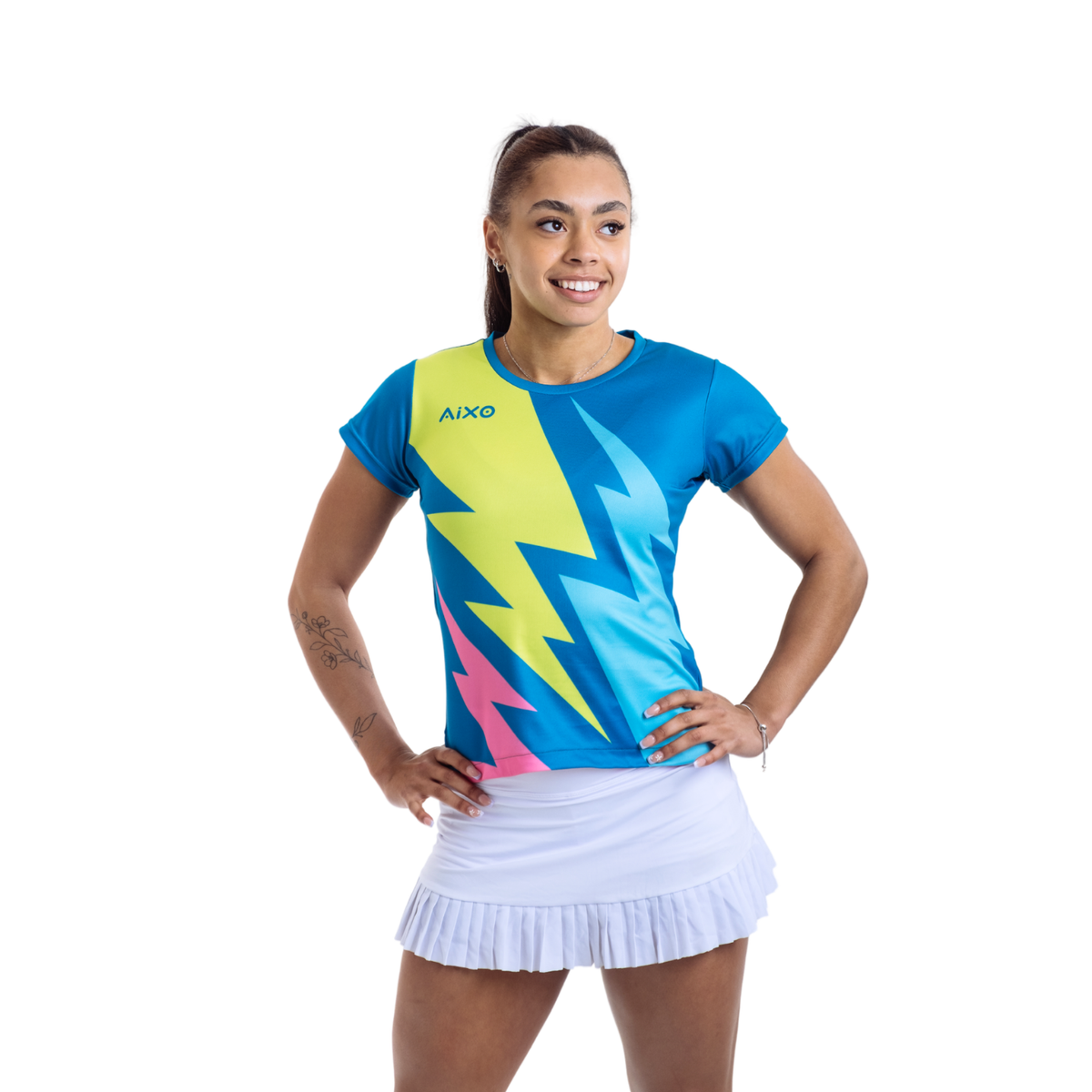 Aixo Bolt T-Shirt Womens (Teal) T Shirt Aixo