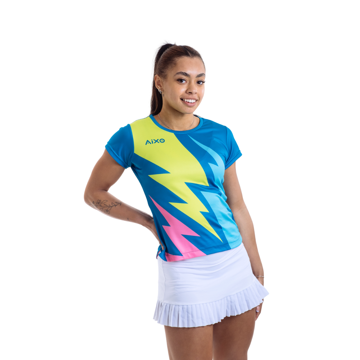 Aixo Bolt T-Shirt Womens (Teal) T Shirt Aixo