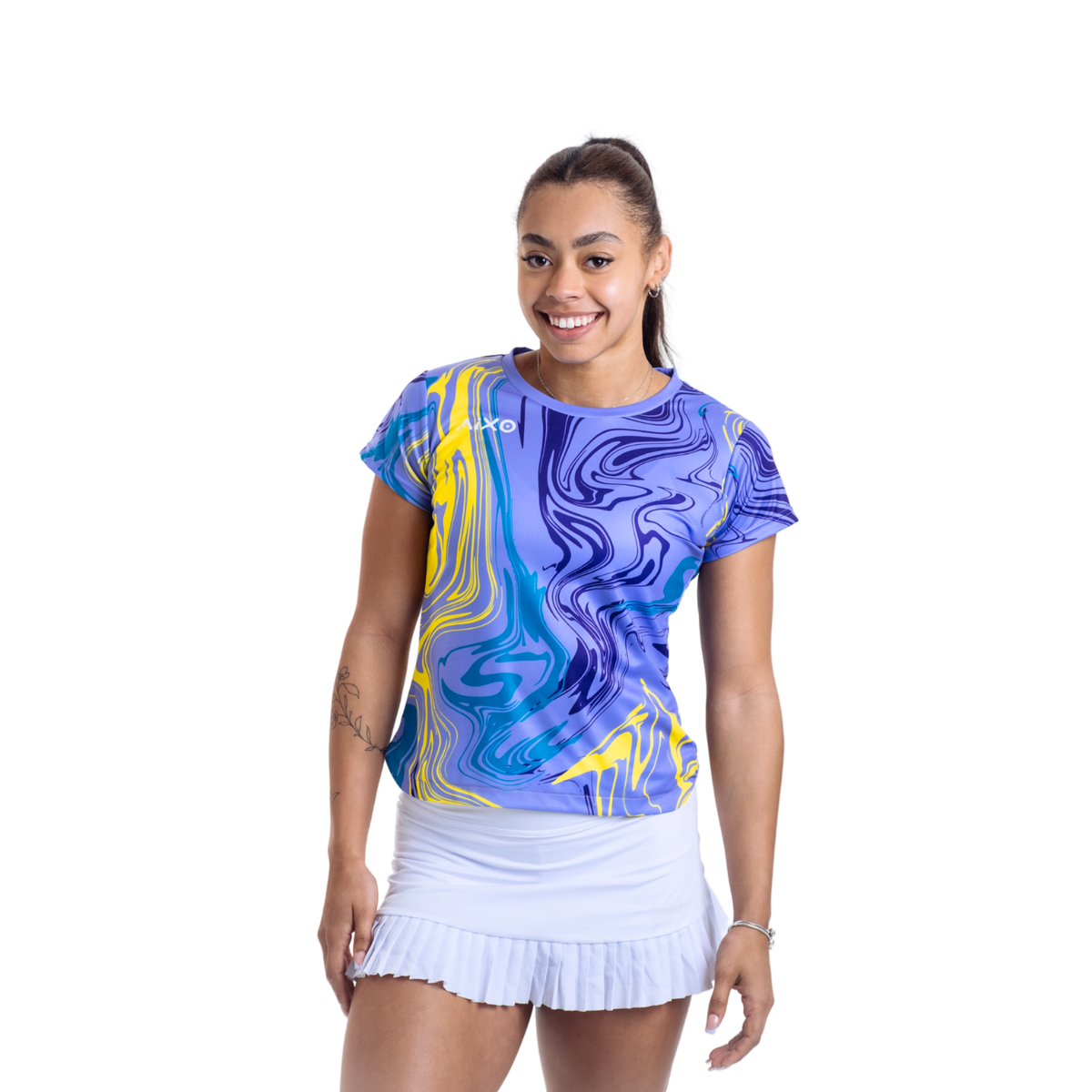 Aixo Chrome Womens T Shirt Lilac T Shirt Aixo