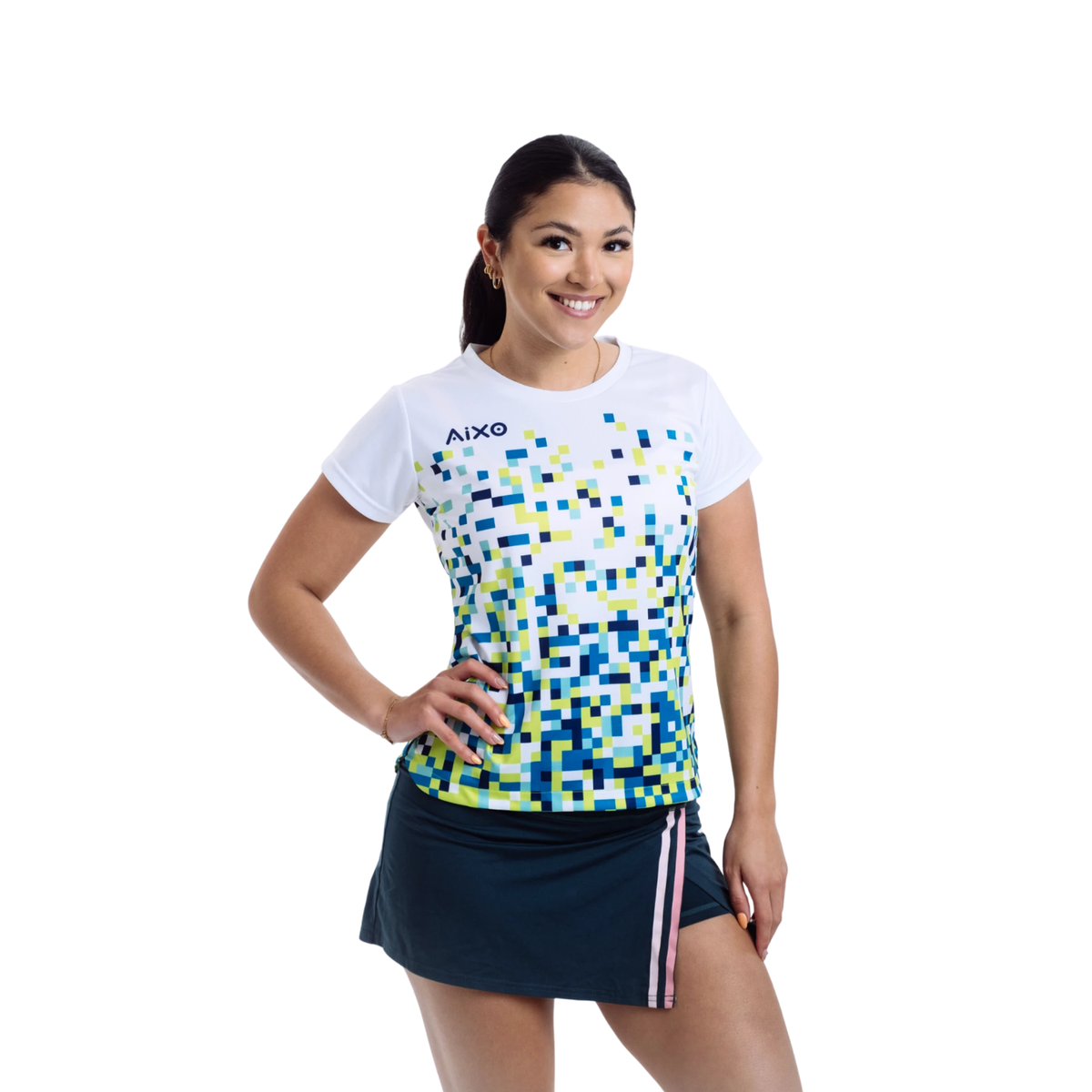 Aixo Pixel T Shirt Women (White) T Shirt Aixo
