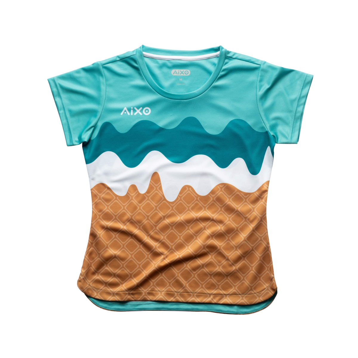 Aixo Sundae Womens T Shirt Mint Delight TEAL T Shirt Aixo
