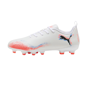 Puma Future 8 Play FG/AG Football Boots Junior - Puma White/Red Puma White Puma Black Glowing Red Football Boots Puma