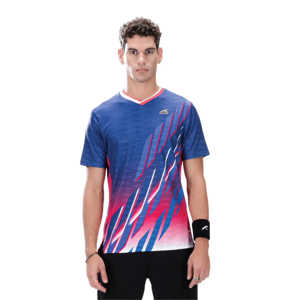 Hundred RN T-Shirt Men HBTS-5M014-3 Blue Clothing Hundred