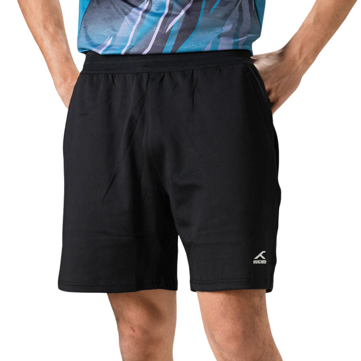 Hundred Logo Badminton Shorts Men - Black Black Clothing Hundred