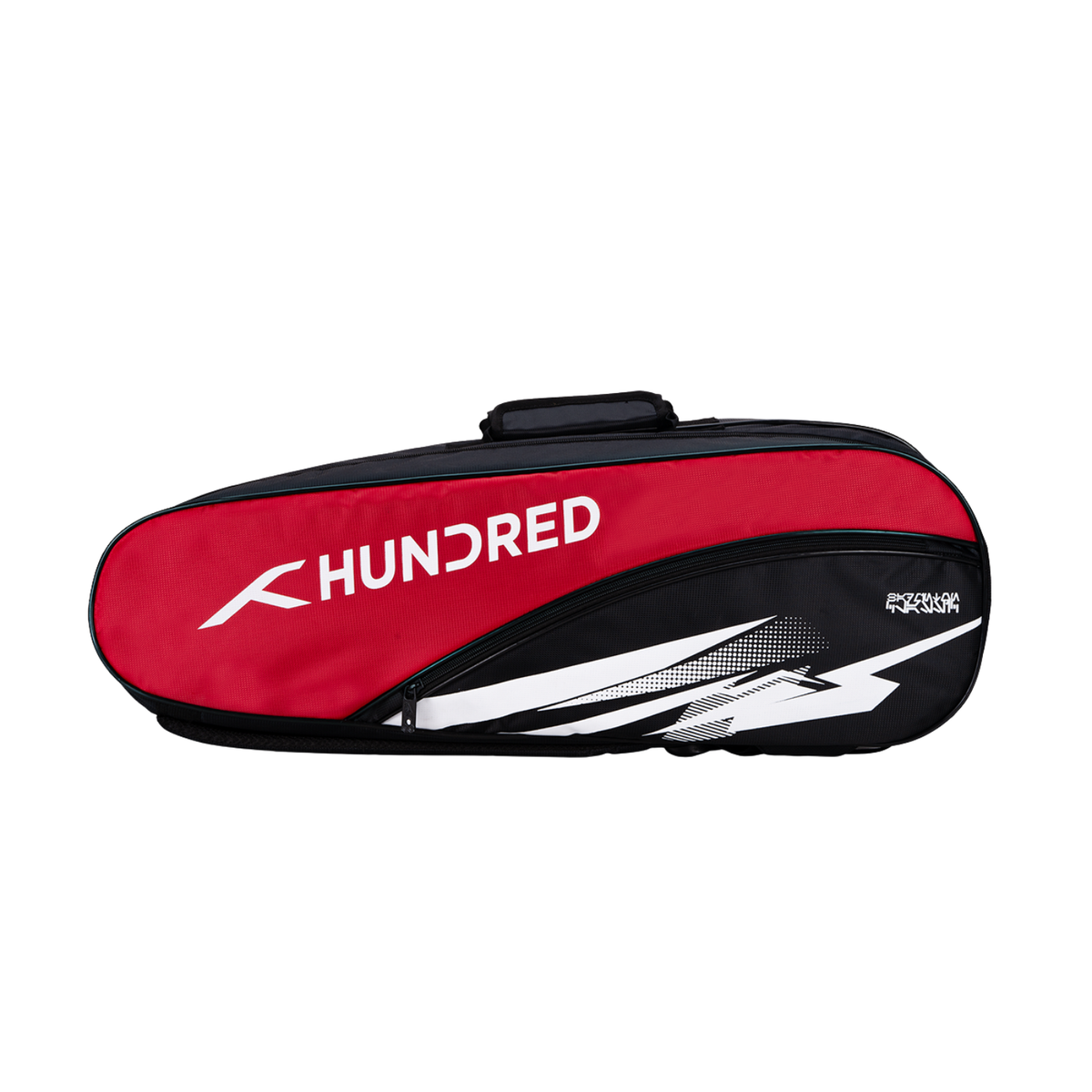 Hundred Cosmogear Badminton Kitbag - Black/Red Black Red 6 Racket Luggage Hundred