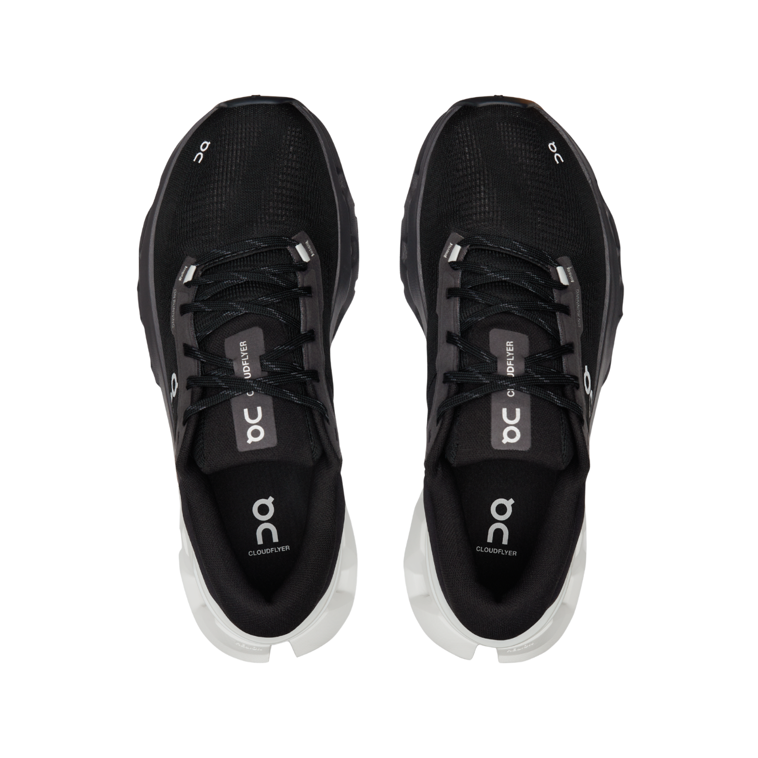 On Cloudflyer 5 Running Shoes Men - Black/White Running Shoes On Running