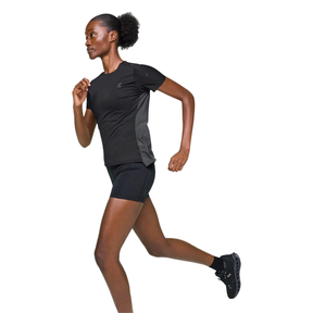 On Performance-T 3 Women - Black/Eclipse Clothing On Running
