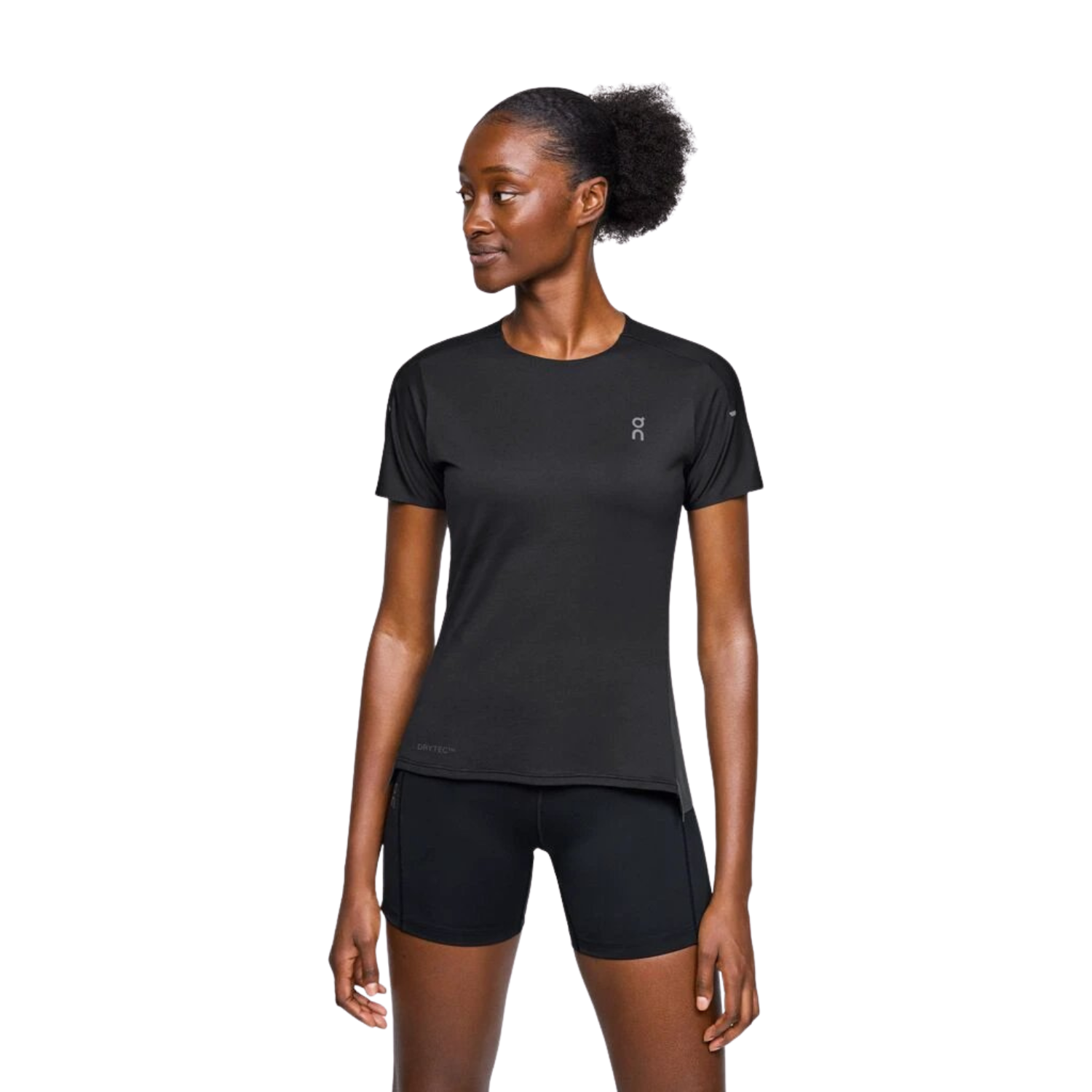 On Performance-T 3 Women - Black/Eclipse Clothing On Running