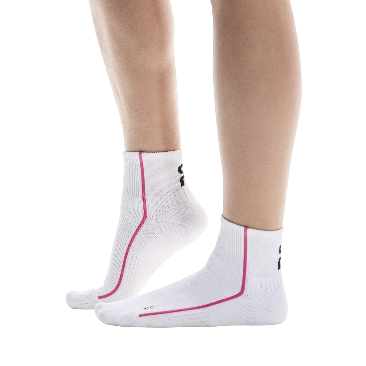 On Court Sock Mid 1 Unisex - White/Pink Clothing On Running