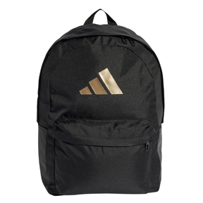 Adidas Classic 3 Bars Backpack - Black/Gold Black Gold Backpack Luggage Adidas