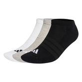 Adidas Cushioned Essentials Low 3 Pack Socks Unisex - Grey/White/Black Grey White Black Socks Adidas