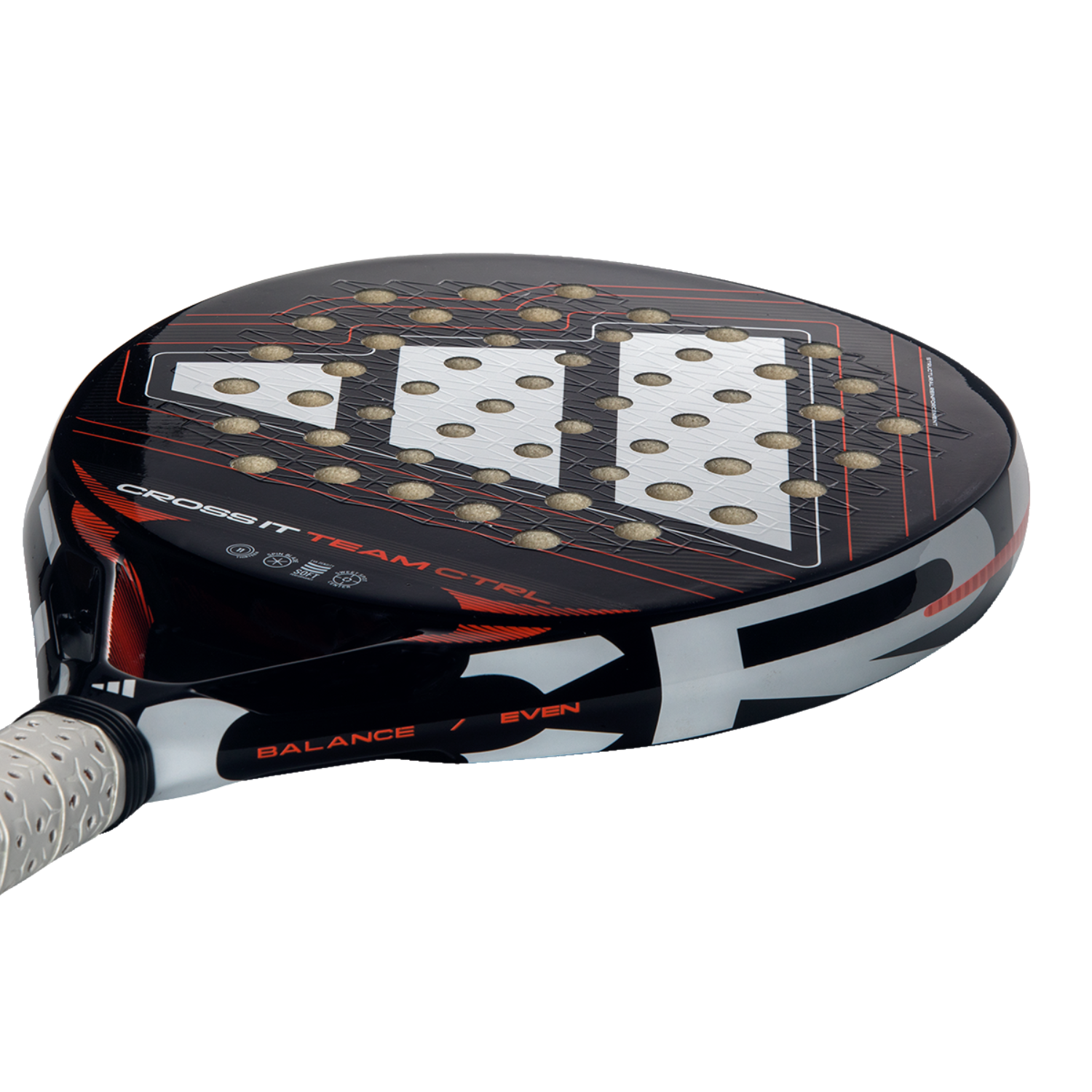 Adidas Cross It Team Ctrl 2026 Padel Racket - Black/White Padel Adidas