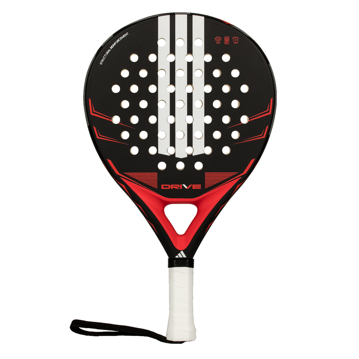 Adidas Drive Black 2026 Padel Racket - Black/Red Padel Adidas