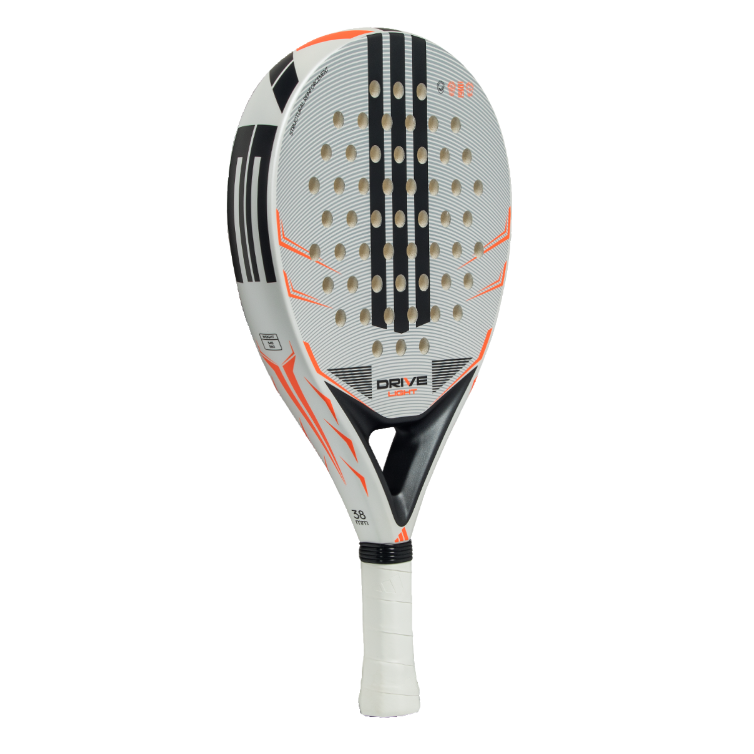 Adidas Drive Light 2026 Padel Racket - White/Orange Padel Adidas