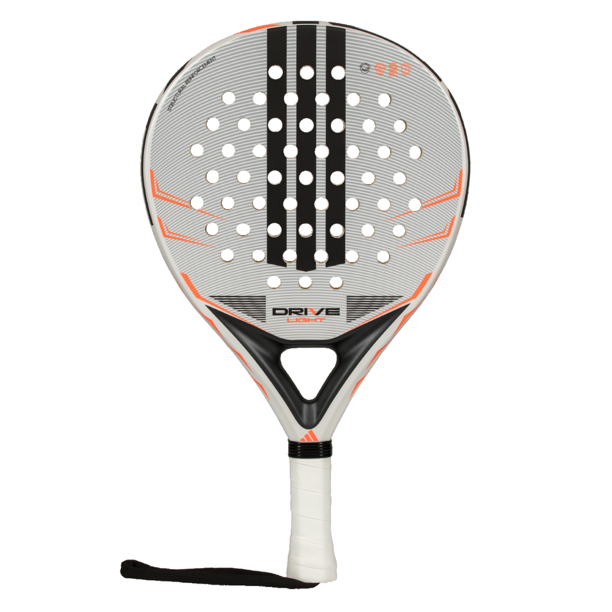 Adidas Drive Light 2026 Padel Racket - White/Orange Padel Adidas