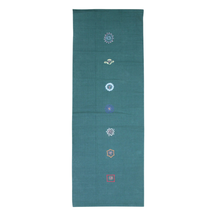 Fitness Mad Cotton Fitness Rug - Chakra Pattern Forest Green One Size Accessories Fitness-Mad