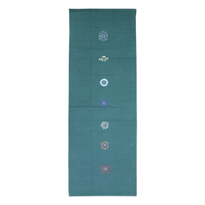 Fitness Mad Cotton Fitness Rug - Chakra Pattern Forest Green One Size Accessories Fitness-Mad