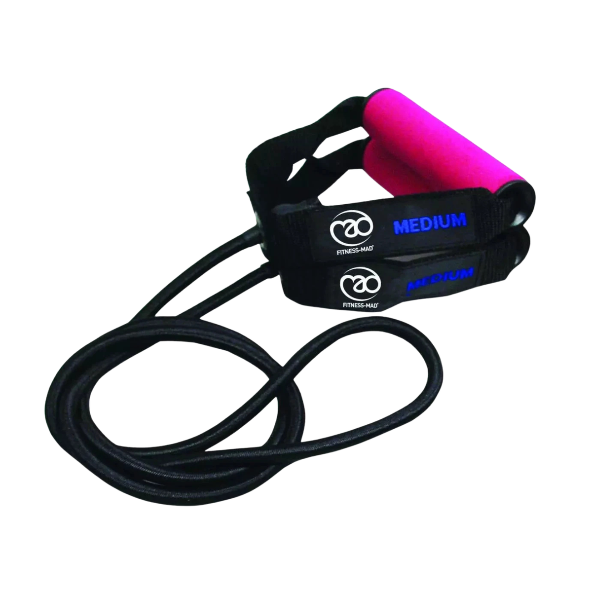Fitness Mad Medium Resistance Tube & Exercise Guide - Pink Clearance Fitness Mad