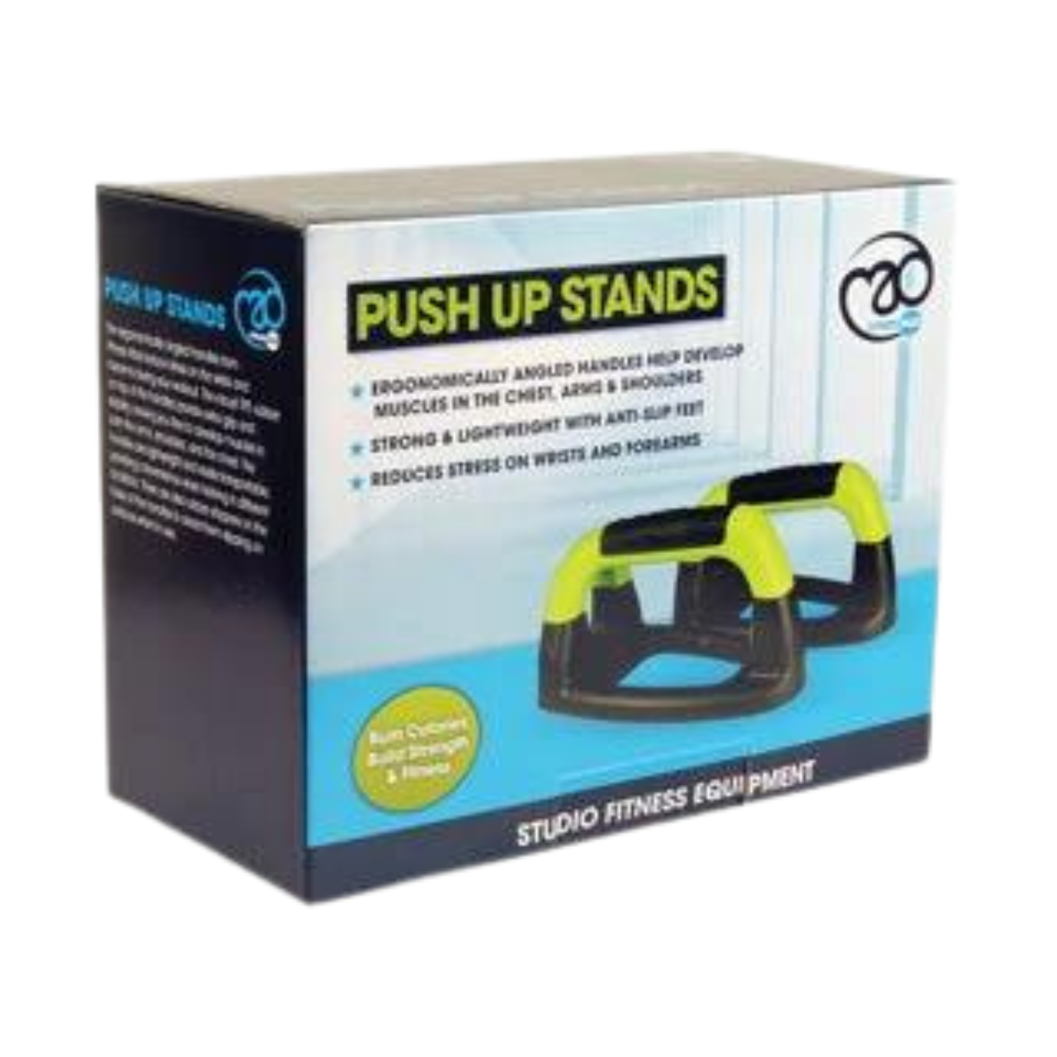 Fitness Mad FM Push Up Stands Pair - Black/Lime Green Exercise & Fitness Fitness Mad