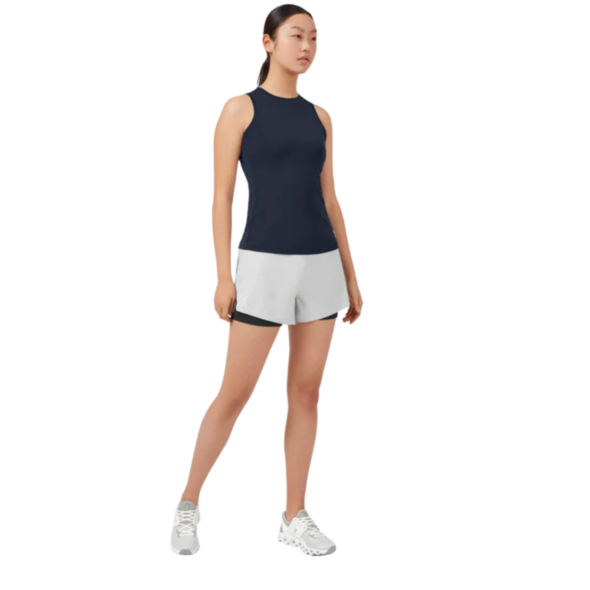 On-Running Ultralight Performance Running Shorts Women - Glacier/Black Clothing On Running