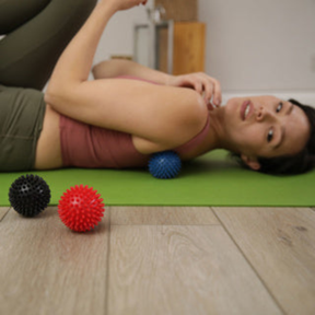 Fitness Mad Spikey Massage Balls 3pcs - Red/Blue/Black by Fitness Mad